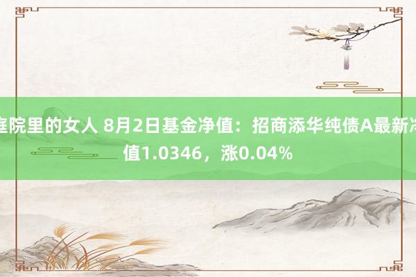 庭院里的女人 8月2日基金净值：招商添华纯债A最新净值1.0346，涨0.04%