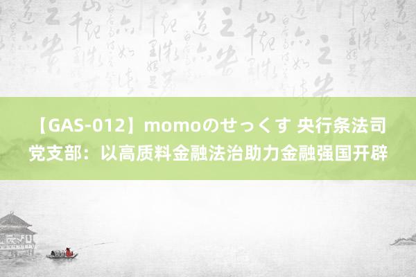 【GAS-012】momoのせっくす 央行条法司党支部：以高质料金融法治助力金融强国开辟