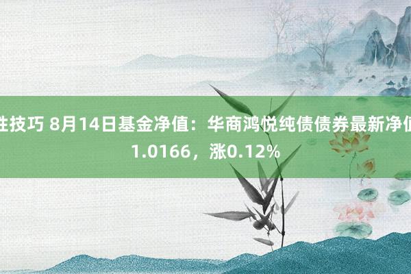 性技巧 8月14日基金净值：华商鸿悦纯债债券最新净值1.0166，涨0.12%