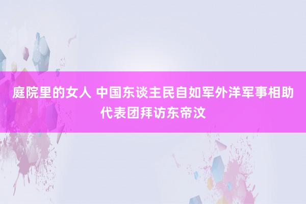 庭院里的女人 中国东谈主民自如军外洋军事相助代表团拜访东帝汶