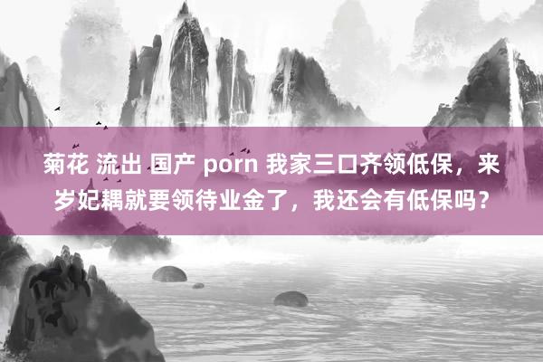 菊花 流出 国产 porn 我家三口齐领低保，来岁妃耦就要领待业金了，我还会有低保吗？