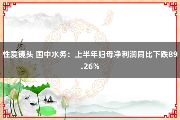 性爱镜头 国中水务：上半年归母净利润同比下跌89.26%