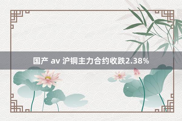 国产 av 沪铜主力合约收跌2.38%