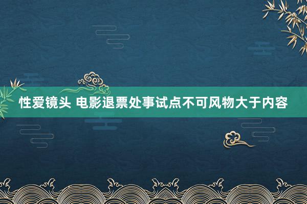 性爱镜头 电影退票处事试点不可风物大于内容